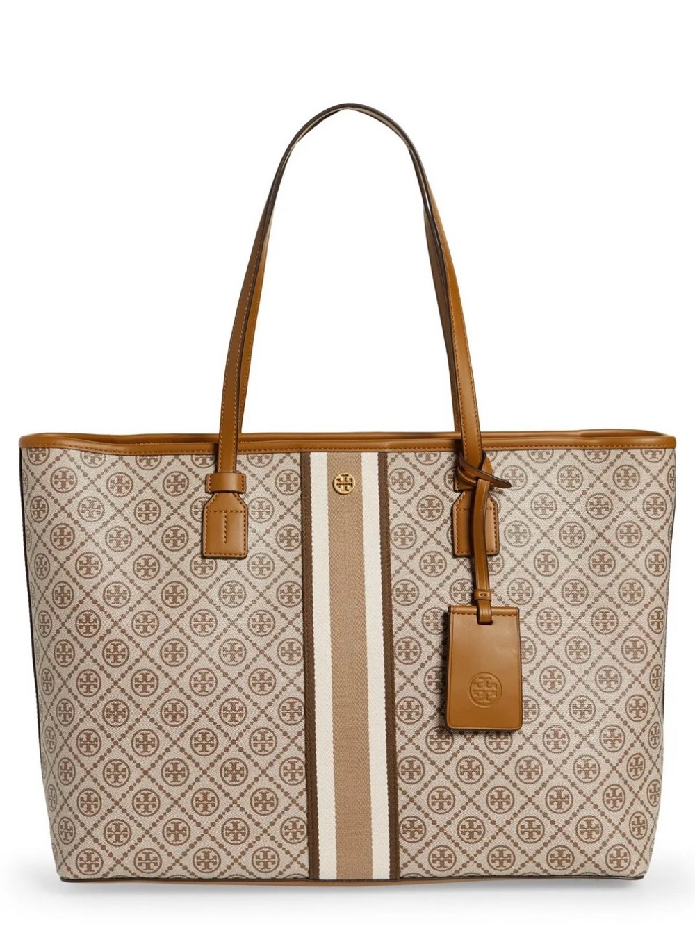 Tory Burch T Monogram Coated Canvas Tote NWT